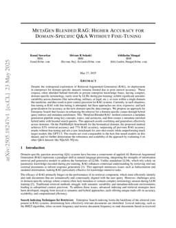 MetaGen Blended RAG: Unlocking Zero-Shot Precision for Specialized Domain Question-Answering
