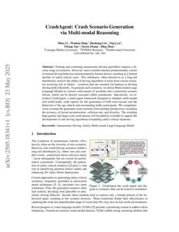 CrashAgent: Crash Scenario Generation via Multi-modal Reasoning
