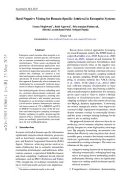 Hard Negative Mining for Domain-Specific Retrieval in Enterprise Systems