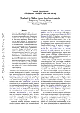 Thought calibration: Efficient and confident test-time scaling