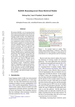 RaDeR: Reasoning-aware Dense Retrieval Models