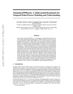 DanmakuTPPBench: A Multi-modal Benchmark for Temporal Point Process Modeling and Understanding