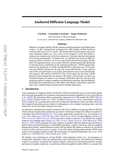 Anchored Diffusion Language Model