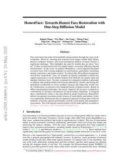 HonestFace: Towards Honest Face Restoration with One-Step Diffusion Model