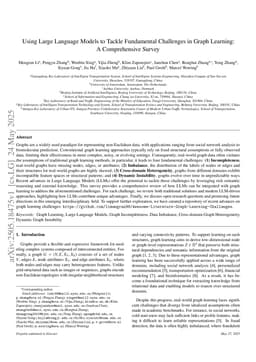 Using Large Language Models to Tackle Fundamental Challenges in Graph Learning: A Comprehensive Survey