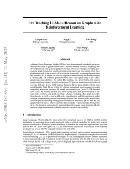 G1: Teaching LLMs to Reason on Graphs with Reinforcement Learning