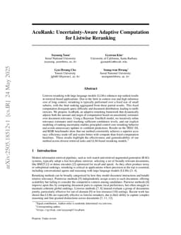 AcuRank: Uncertainty-Aware Adaptive Computation for Listwise Reranking