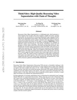 ThinkVideo: High-Quality Reasoning Video Segmentation with Chain of Thoughts