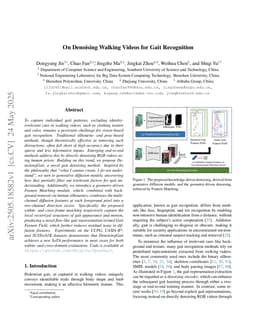On Denoising Walking Videos for Gait Recognition