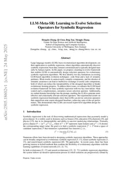 LLM-Meta-SR: Learning to Evolve Selection Operators for Symbolic Regression