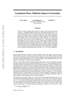 Asymmetric Duos: Sidekicks Improve Uncertainty