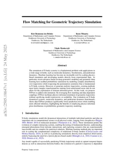 Flow Matching for Geometric Trajectory Simulation