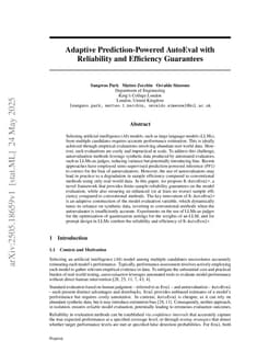 Adaptive Prediction-Powered AutoEval with Reliability and Efficiency Guarantees