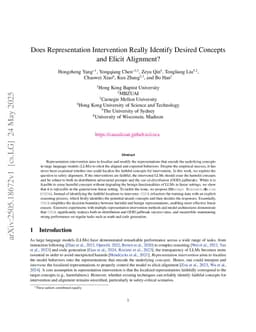 Does Representation Intervention Really Identify Desired Concepts and Elicit Alignment?