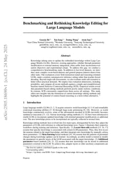 Benchmarking and Rethinking Knowledge Editing for Large Language Models