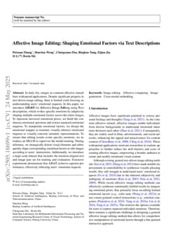 Affective Image Editing: Shaping Emotional Factors via Text Descriptions