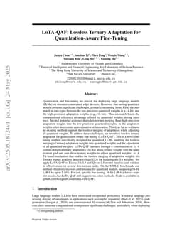 LoTA-QAF: Lossless Ternary Adaptation for Quantization-Aware Fine-Tuning