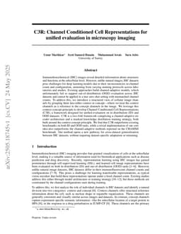 C3R: Channel Conditioned Cell Representations for unified evaluation in microscopy imaging