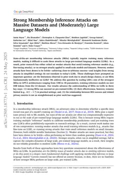 Strong Membership Inference Attacks on Massive Datasets and (Moderately) Large Language Models