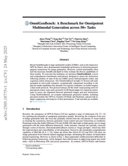 OmniGenBench: A Benchmark for Omnipotent Multimodal Generation across 50+ Tasks