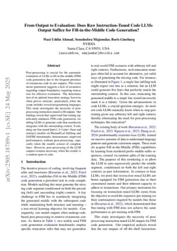 From Output to Evaluation: Does Raw Instruction-Tuned Code LLMs Output Suffice for Fill-in-the-Middle Code Generation?
