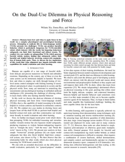 On the Dual-Use Dilemma in Physical Reasoning and Force