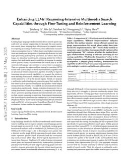 Enhancing LLMs' Reasoning-Intensive Multimedia Search Capabilities through Fine-Tuning and Reinforcement Learning