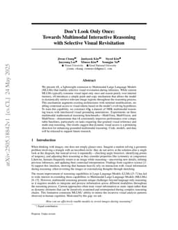 Don't Look Only Once: Towards Multimodal Interactive Reasoning with Selective Visual Revisitation