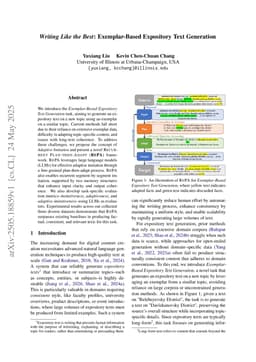 Writing Like the Best: Exemplar-Based Expository Text Generation
