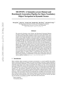 SD-OVON: A Semantics-aware Dataset and Benchmark Generation Pipeline for Open-Vocabulary Object Navigation in Dynamic Scenes