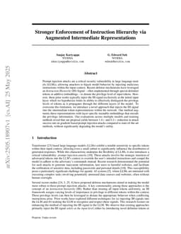 Stronger Enforcement of Instruction Hierarchy via Augmented Intermediate Representations