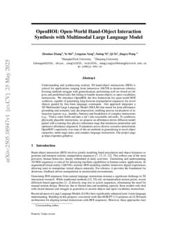 OpenHOI: Open-World Hand-Object Interaction Synthesis with Multimodal Large Language Model