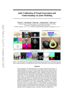 Jodi: Unification of Visual Generation and Understanding via Joint Modeling