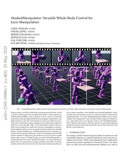 MaskedManipulator: Versatile Whole-Body Control for Loco-Manipulation
