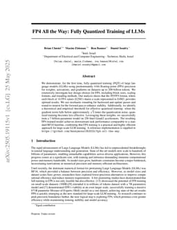 FP4 All the Way: Fully Quantized Training of LLMs