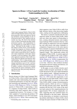 Sparse-to-Dense: A Free Lunch for Lossless Acceleration of Video Understanding in LLMs