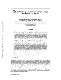 Benchmarking Laparoscopic Surgical Image Restoration and Beyond