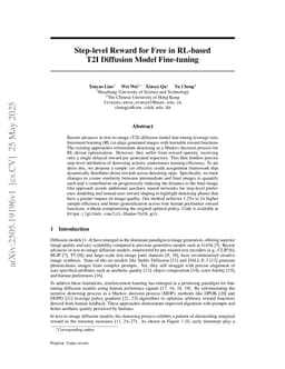 Step-level Reward for Free in RL-based T2I Diffusion Model Fine-tuning