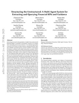 Structuring the Unstructured: A Multi-Agent System for Extracting and Querying Financial KPIs and Guidance