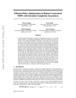 Efficient Policy Optimization in Robust Constrained MDPs with Iteration Complexity Guarantees