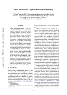 PATS: Process-Level Adaptive Thinking Mode Switching
