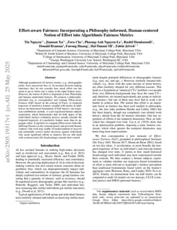Effort-aware Fairness: Incorporating a Philosophy-informed, Human-centered Notion of Effort into Algorithmic Fairness Metrics