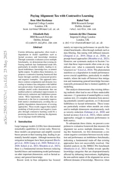 Paying Alignment Tax with Contrastive Learning