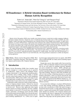SETransformer: A Hybrid Attention-Based Architecture for Robust Human Activity Recognition