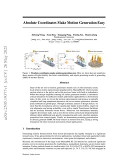 Absolute Coordinates Make Motion Generation Easy