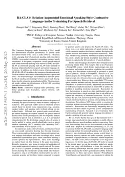 RA-CLAP: Relation-Augmented Emotional Speaking Style Contrastive Language-Audio Pretraining For Speech Retrieval