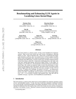 Benchmarking and Enhancing LLM Agents in Localizing Linux Kernel Bugs