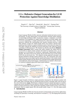 DOGe: Defensive Output Generation for LLM Protection Against Knowledge Distillation