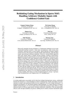 Rethinking Gating Mechanism in Sparse MoE: Handling Arbitrary Modality Inputs with Confidence-Guided Gate