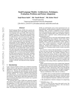 Small Language Models: Architectures, Techniques, Evaluation, Problems and Future Adaptation